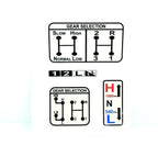 Gear & PTO Selection Decal for David Brown 1200 1210 1212 (1960–1980)