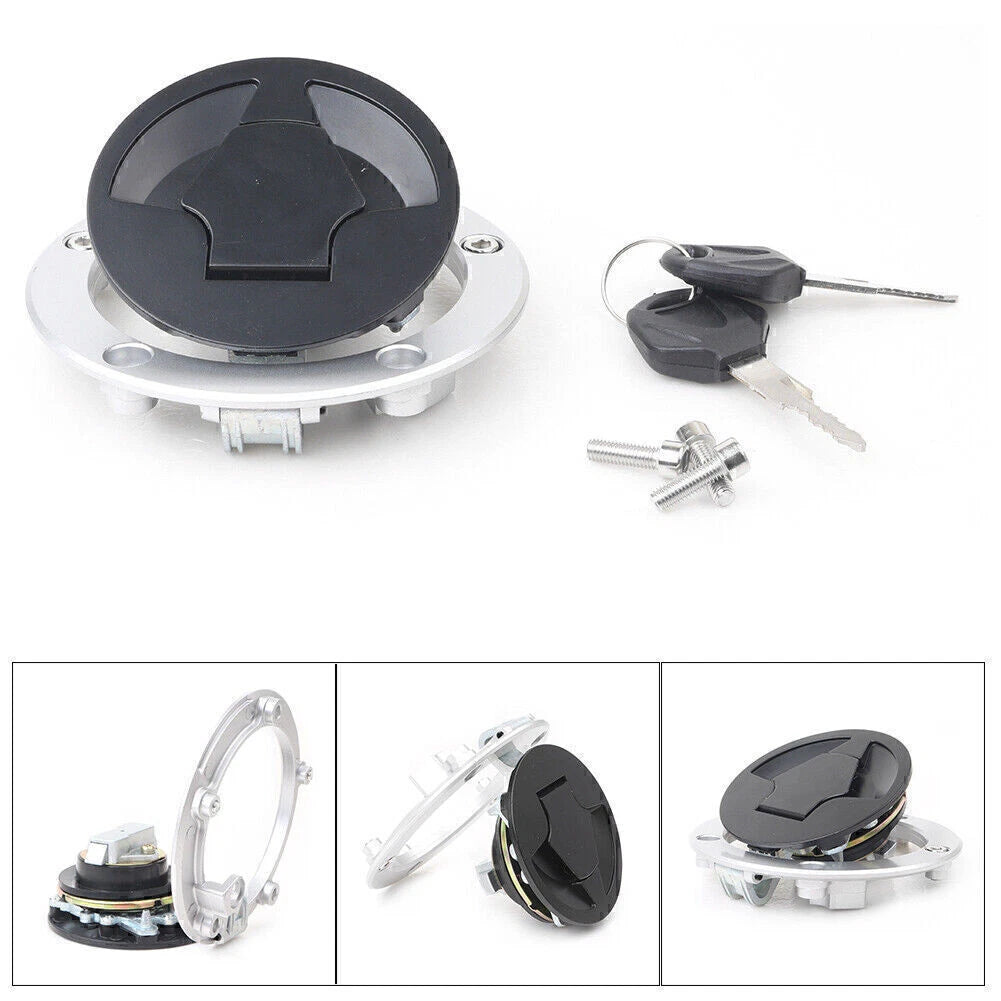 Fuel Gas Cap Cover Key Lock for Kawasaki Z800 Z100 Z750 ER400 ER-4N ER650 ER-6N (2013–2017)
