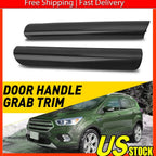 Set of 2 Front Door Handle Trim Molding for Ford Escape (2013–2019) Black