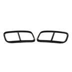 Black Rear Exhaust Muffler Tail Pipe Covers for Audi Q7 (2016-2019)