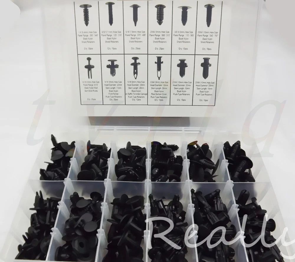 192pcs Auto Push Retainer Kit for Universal Vehicles (All Years)