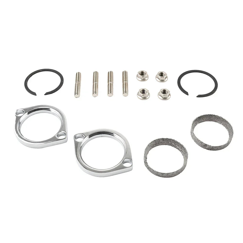 Exhaust Flange Install Kit  Flanges Gaskets Nuts Washers for Harley Big Twin