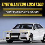 Set of 2 Bumper Brackets for Audi A3 Quattro (2015â2020) Front LH & RH