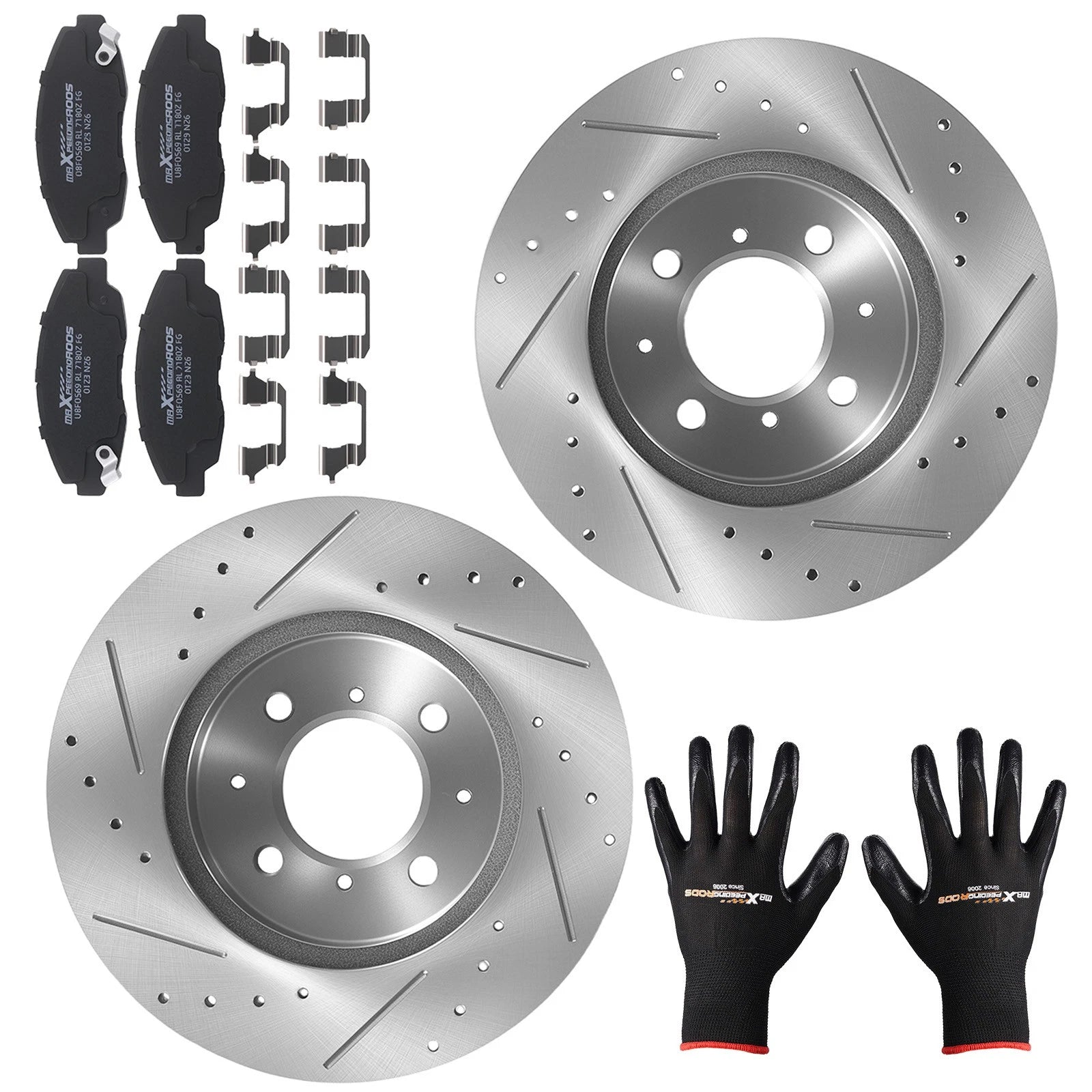 Front Brake Rotors & Ceramic Pads Kit for Acura EL (1997–2005) Honda Civic (1996–2005)