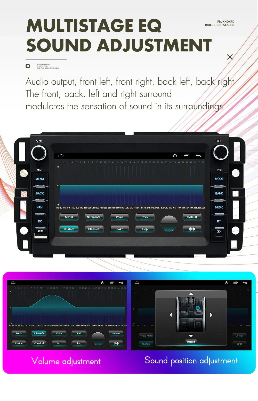 7'' Car Stereo Radio GPS WIFI for GMC Yukon/Sierra, Hummer H2 (2007-2014)