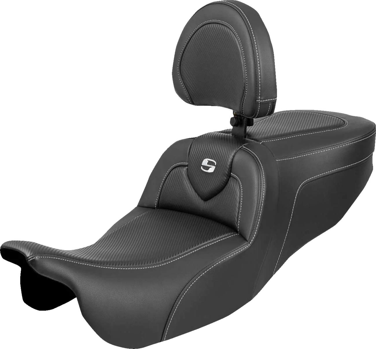 SADDLEMEN Roadsofa Seat with Backrest for FLRT/FLTRT (2015–2025) Carbon Fiber