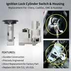 Ignition Lock Cylinder Switch & Housing for Chevy Silverado GMC Sierra (2000-2007)