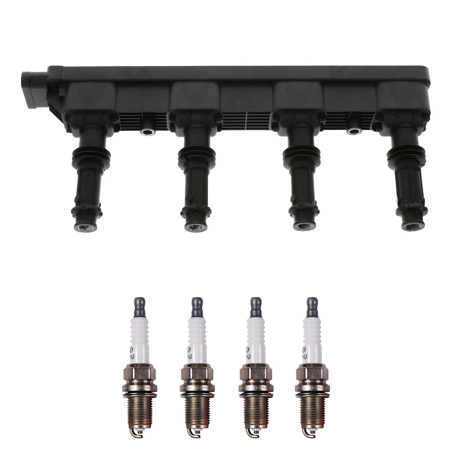 Set of 5 Ignition Coil & U-Groove Spark Plug Kit for Audi A4, TT (2000–2019)