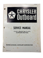 Service Manual for Chrysler Outboards OB3868 (7.5 HP) and Sailor 180
