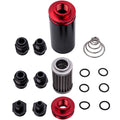High Flow Inline Fuel Filter 100 Micron AN6 AN8 AN10 for Universal