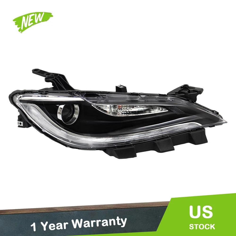 Passenger Side Headlight for Chrysler 200 (2016–2017) w/o LED DRL Halogen Clear