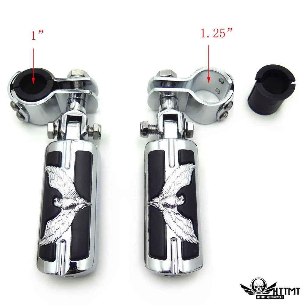 Foot Peg Clamp for Harley Sportster (1", 1-1/4", Chrome)