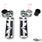 Foot Peg Clamp for Harley Sportster (1", 1-1/4", Chrome)