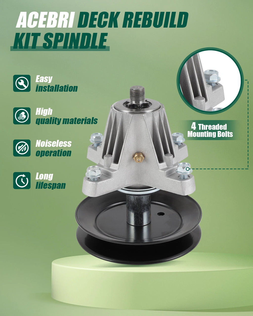 Blade Spindle Rebuild Kit for Cub Cadet RZT-L54 (54") 918-06978 742-05056