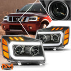 LED DRL Turn Signal Projector Headlight for Titan/Armada (2004–2015)
