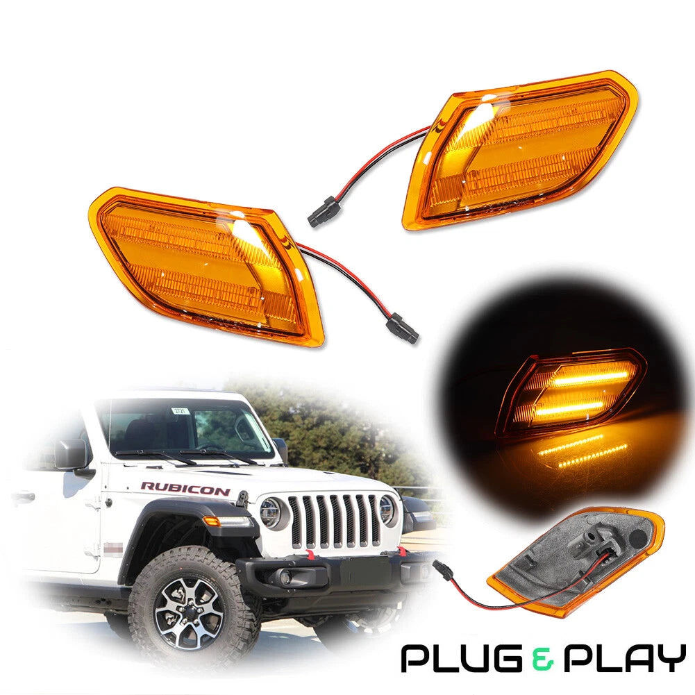 LED Side Marker Lights for Jeep Wrangler (2018–Present)