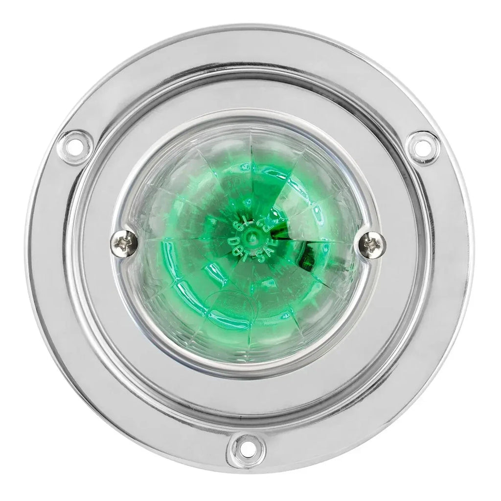 LED Flange Bezel Mount Clear Lens for Classic Watermelon Light Green (—)