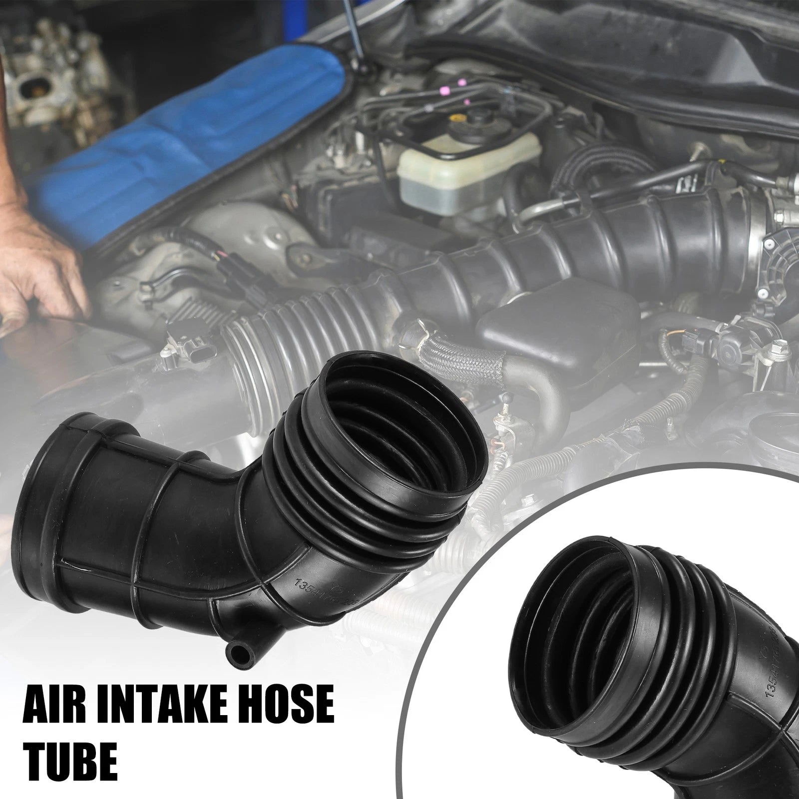 2X Air Cleaner Intake Hose Tube with Clamps for BMW 325Ci (2001–2006)