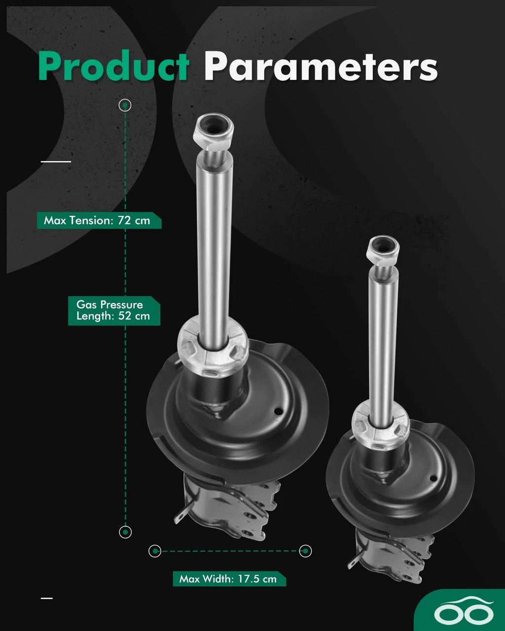 Front Pair Shocks Struts for Mazda CX-7 (2007–2012) 2.3L 2.5L