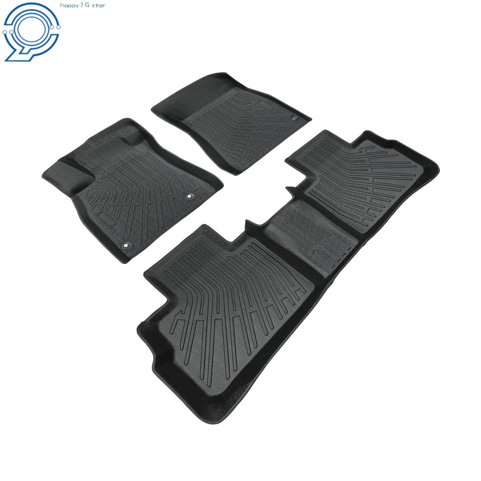 Set of 4 TPE Black All Weather Floor Mats for Nissan Sentra (2020–2025)