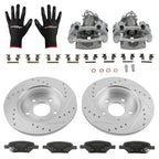 Rear Brake Rotors & Calipers w/Ceramic Pads for Pontiac Pursuit (2006) 18-B4893