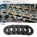 Set of 5 Oil Seal Rotary Shaft Seal for Various Models (55x100x12mm)