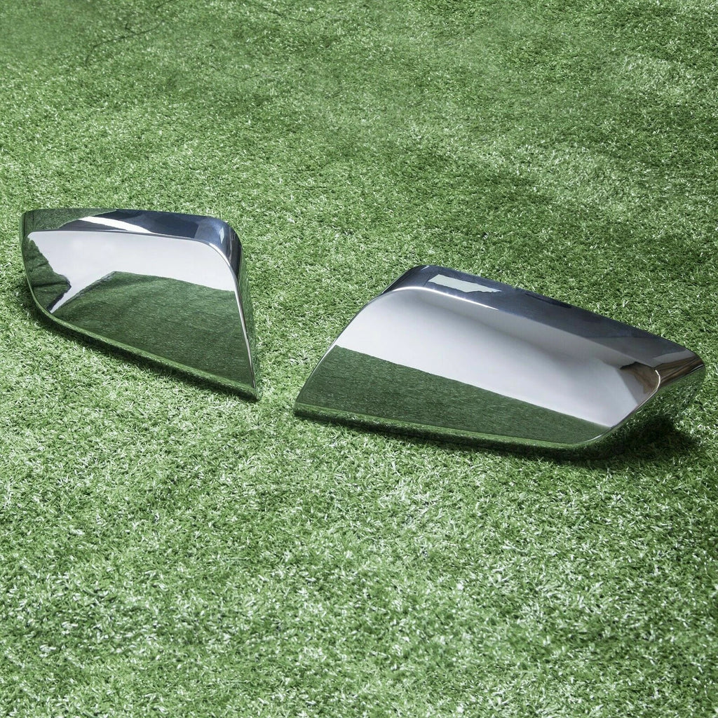 Set of 2 Clip-On Triple Mirror Covers for Chevy Impala (2014–2020) Chrome