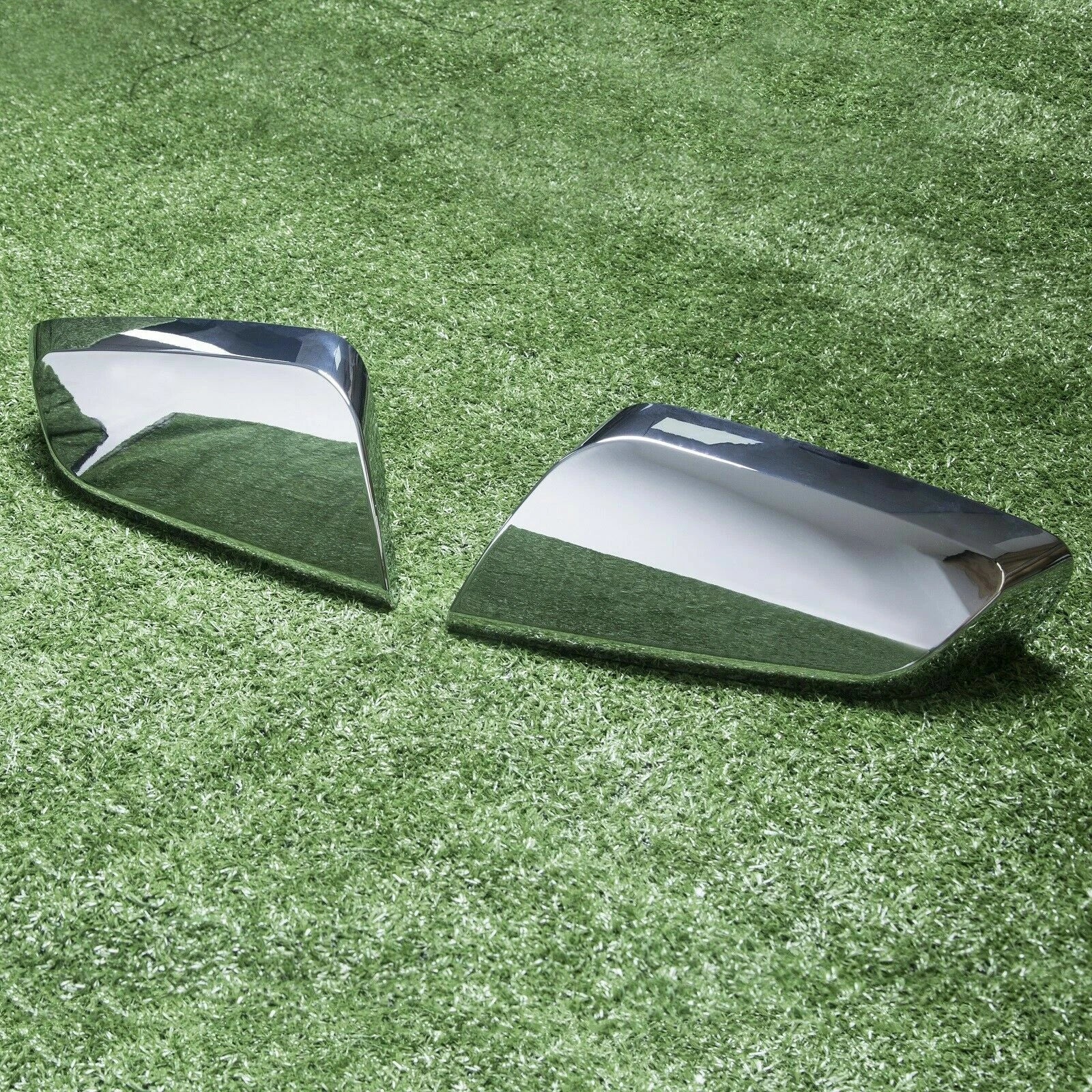 Set of 2 Clip-On Triple Mirror Covers for Chevy Impala (2014–2020) Chrome