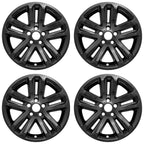 4 BLACK 18" Alloy Wheel Skins Full Covers Hub Caps for 2011-2017 Ford EXPLORER