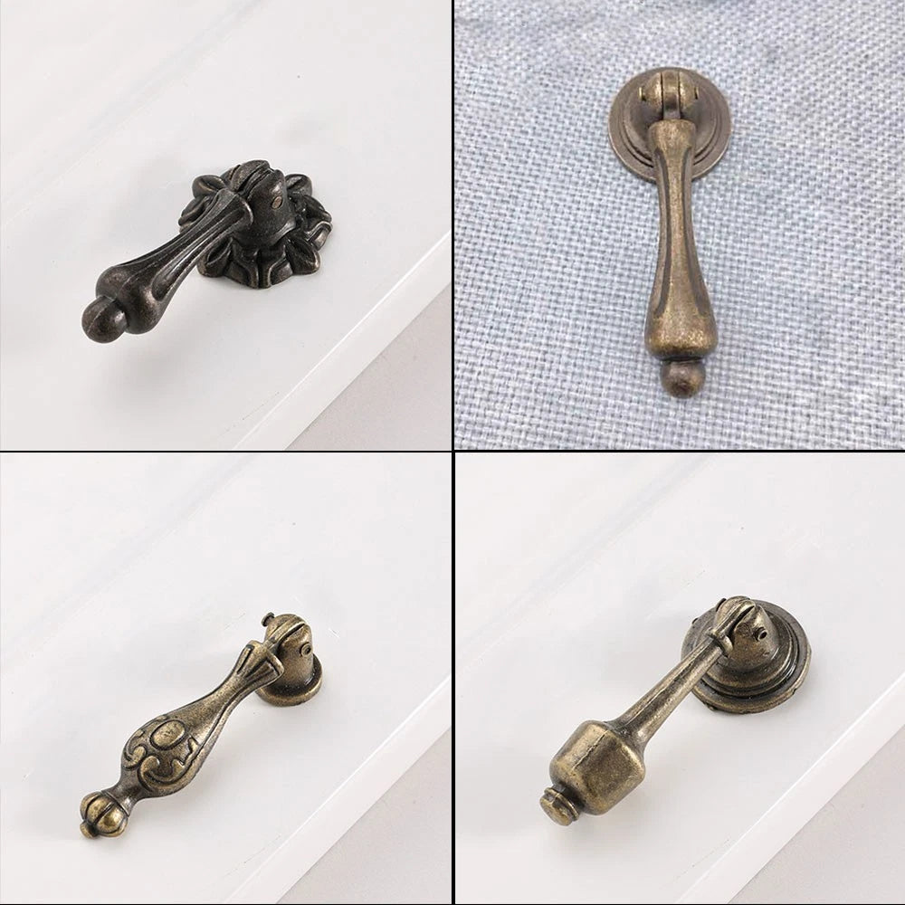 Set of 10 Vintage Furniture Door Pull Handles for Cabinet Drawer (N/A)