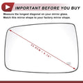 Heated Left Driver Side Mirror Glass for Dodge RAM 1500 2500