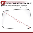 Heated Left Driver Side Mirror Glass for Dodge RAM 1500 2500