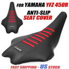 Seat Cover for Yamaha YFZ 450R (2009–2021) Black/Red Gripper