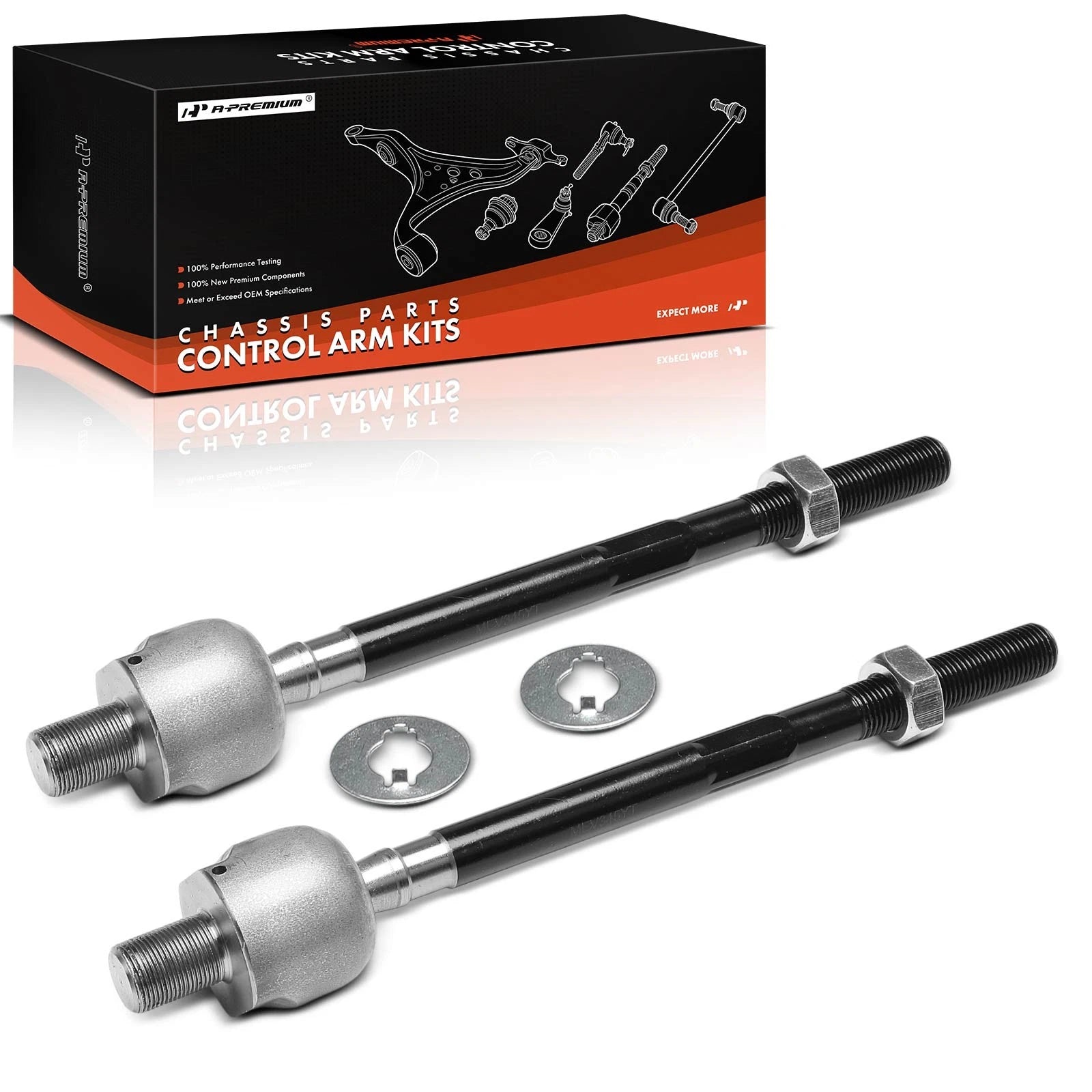2X Front Inner Tie Rod End for Nissan 300ZX (1990–1995) INFINITI M30 (1990–1992)