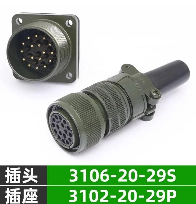 17pin Connector Socket Aviation Plug for MS3106A20-29S MS3102A20-29P