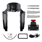 Rear LED Mud Flaps for Harley Electra Glide FLHTC (2009–2013) Black ABS