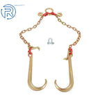 5/16" x 2' V Type Towing Chain Bridle for G80 (with 15" J & Grab Hooks)