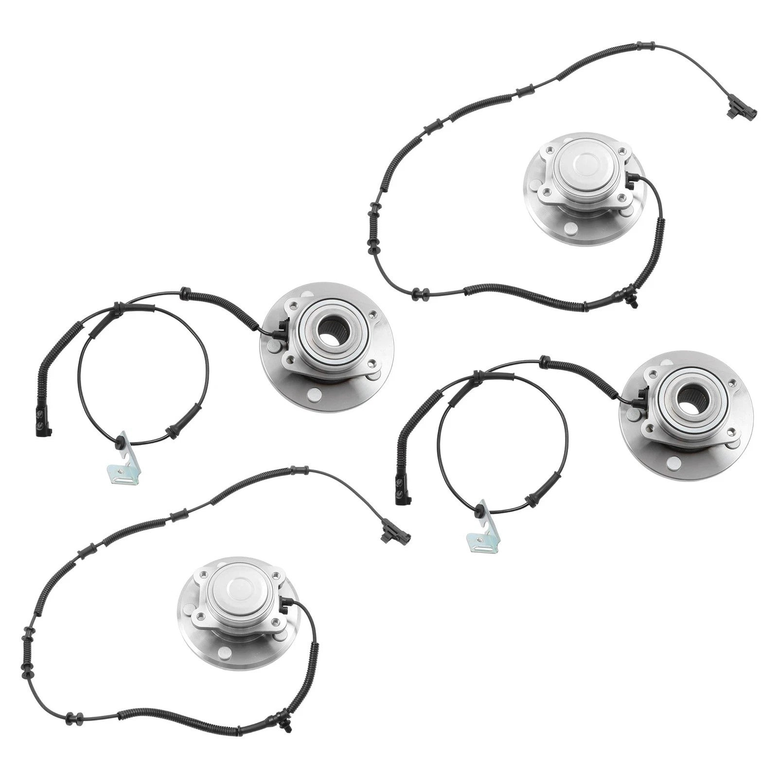 Set of 2 Front Rear Wheel Bearing Hubs for Volkswagen Routan (2009–2012)