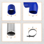 3" Turbo Intercooler Piping Kit with U Pipe & Silicone Hose
