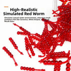 Soft Red Worm Bait Fishing Lure 3 cm 0.2 g with Fork-Tail Movement