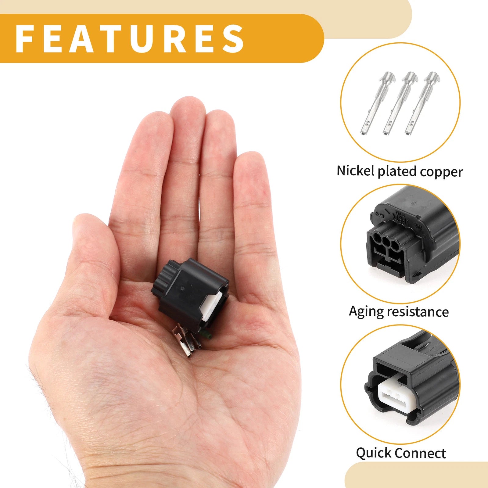 3 Pin Headlight Ballast Connector Plug for Nissan 