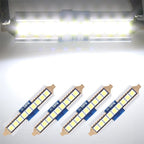 Set of 4 41mm Blue Festoon LED Bulbs for Car Interior 3030-9-SMD 12V