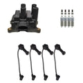 Set of 4 Denso Ignition Coil Wires & NGK Iridium Spark Plugs for Escape Focus
