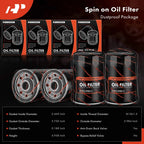 Set of 4 Engine Oil Filters for GMC Sierra 1500 (1999–2002) Yukon (1992–2000)