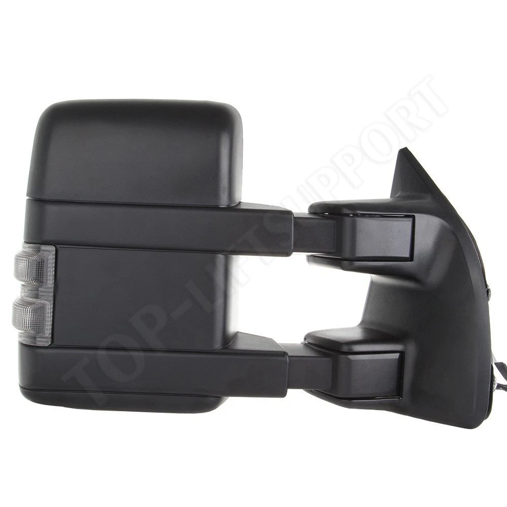 Set of 2 Manual Towing Mirrors with LED Signals for Ford F250 F350 F450 F550