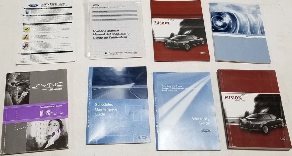 Factory Owners Manual Set for Ford Fusion (2010) OEM with Case