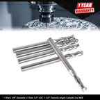 Set of 5 Carbide End Mills for Various Applications (1/8" Diameter)