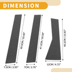 6 Pcs Window Trim Cover for Subaru Forester (2019–2023) Black Carbon Fiber