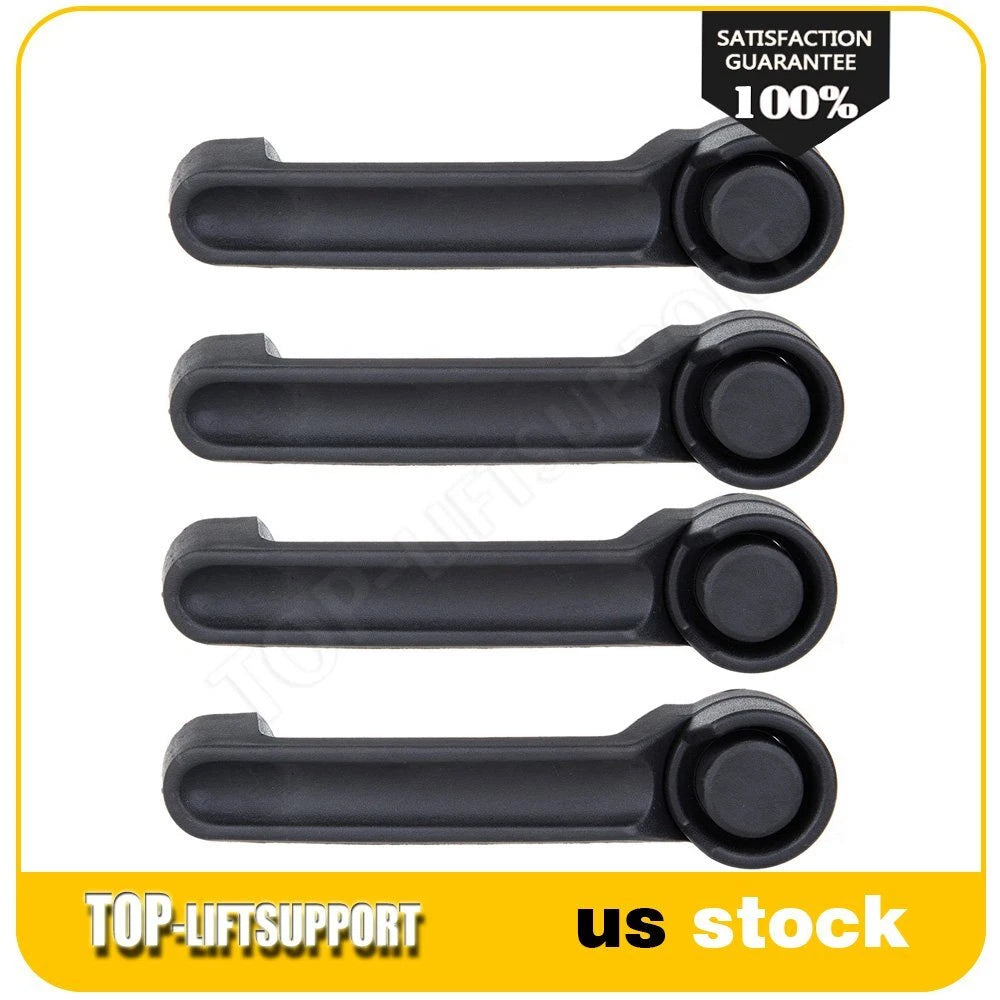 Set of 4 Door Handles for Jeep Wrangler (2007–2013) Black Exterior
