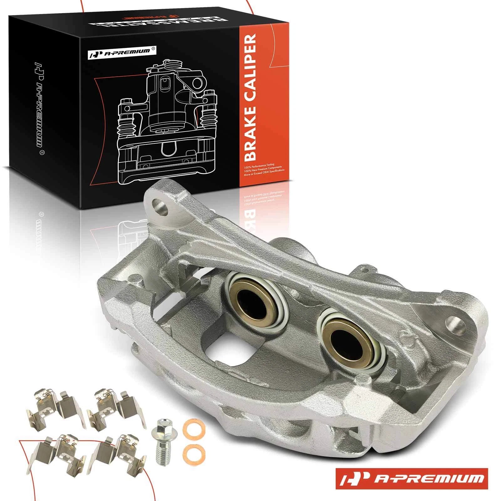 Rear Left Brake Caliper with Bracket & Piston for Chevy Silverado 2500 HD (2001–2019)